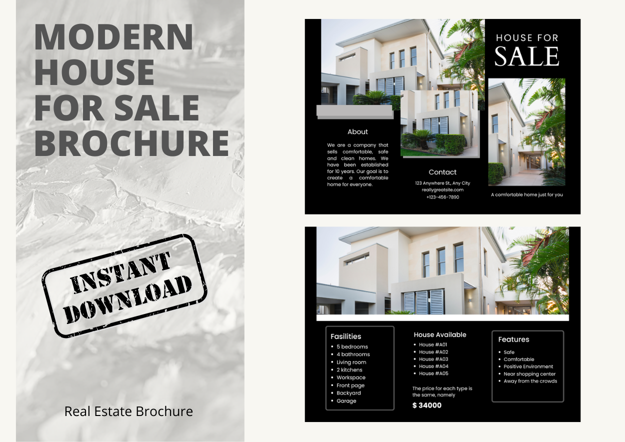 Modern House For Sale Brochure