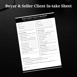 Buyer & Seller Client In-take Sheet