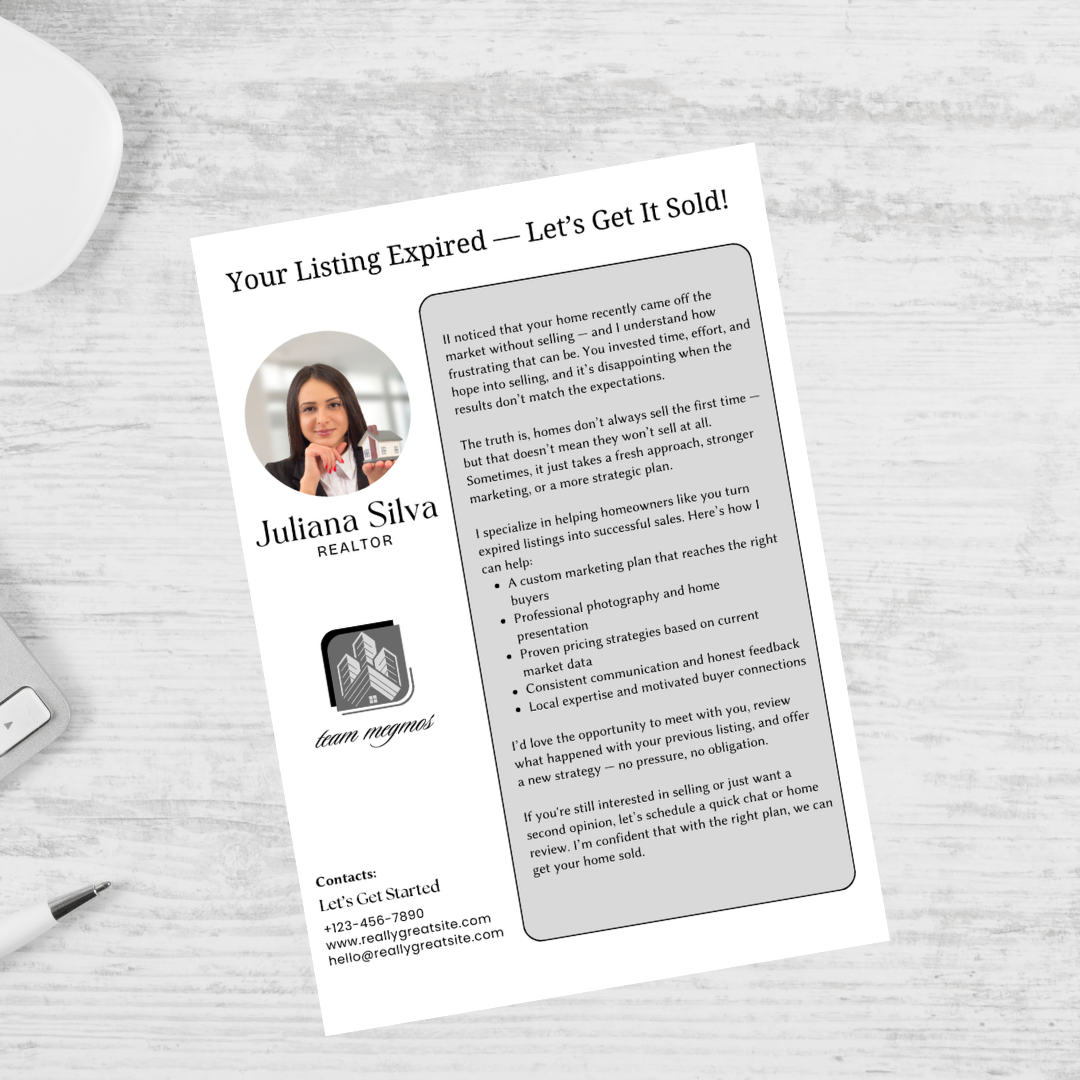 Real Estate Expired Listing Flyer