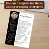 Resume Template for Home Listing or Selling Interviews – Editable Real Estate Canva Template