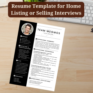 Resume Template for Home Listing or Selling Interviews – Editable Real Estate Canva Template