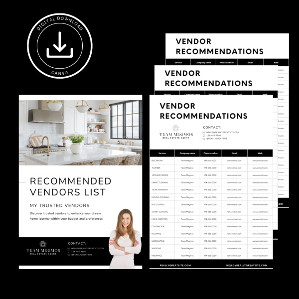 Recommended Vendors List Brochure