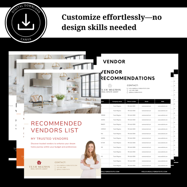 Recommended Vendors List Brochure