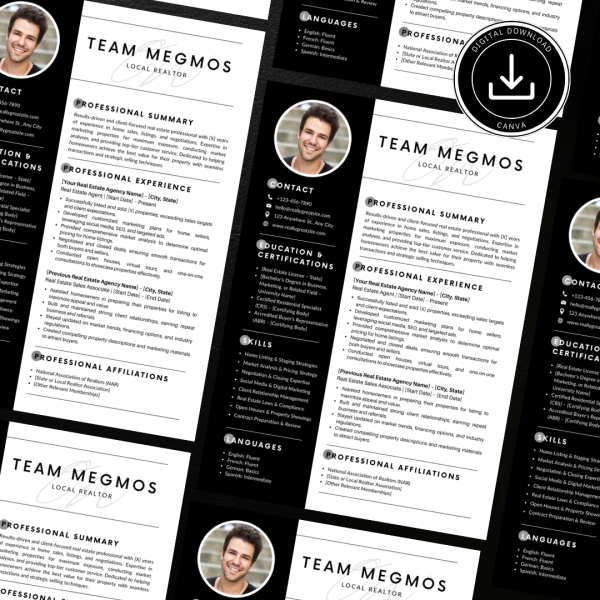 Resume Template for Home Listing or Selling Interviews