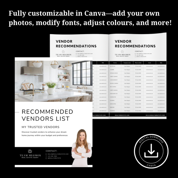 Recommended Vendors List Brochure