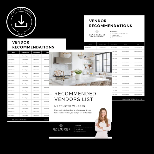 Recommended Vendors List Brochure