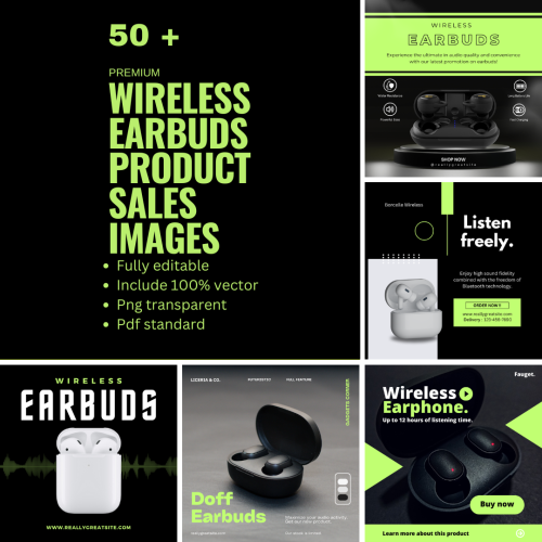 Wireless Earbuds Product Sales Images - Image 2