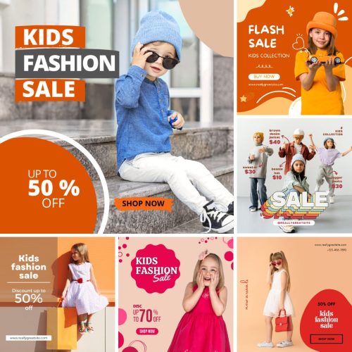 Kids' Fashion Product Sales Images