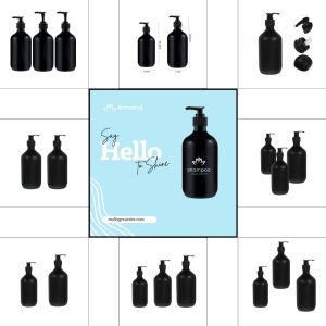 Plastic Pump Bottles for shampoo mockup