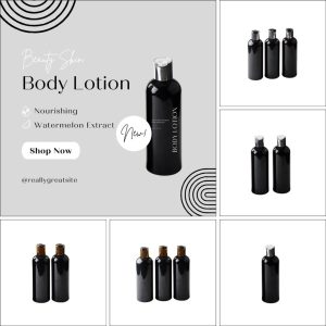 Disc Cap Plastic Lotion Bottle Mockup