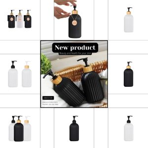 Matte Black Soap Dispenser Bottle mockup