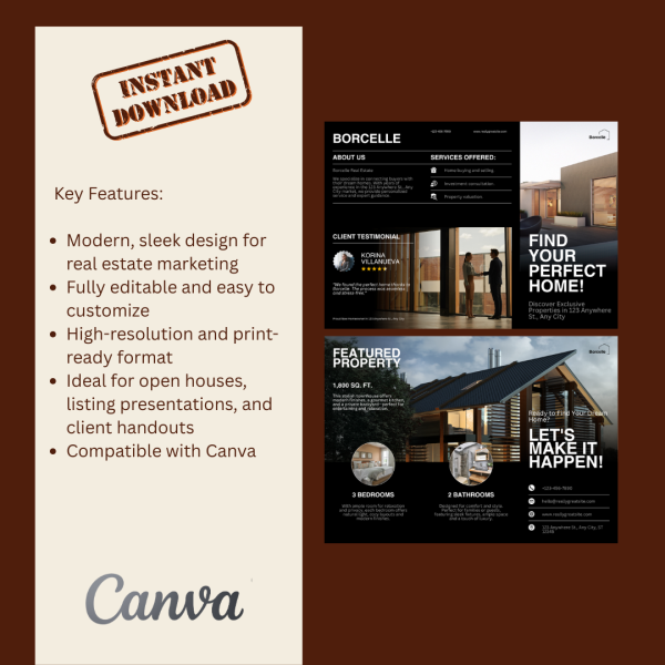 Modern House For Sale Brochure Template