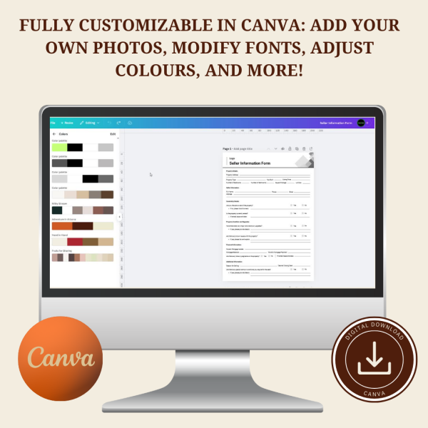 Seller Information Form Template for Real Estate