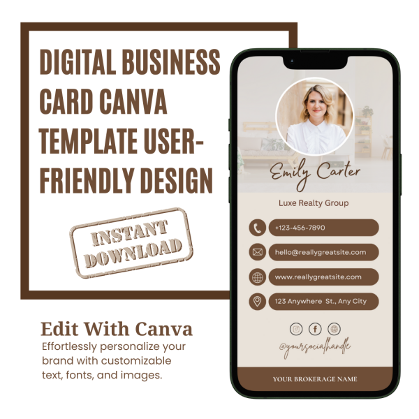 Digital Business Card Canva Template