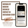 Minimalist Modern Business "Contact Us" Instagram Story Template