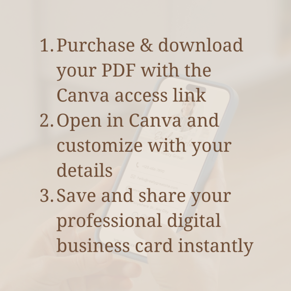 Digital Business Card Canva Template