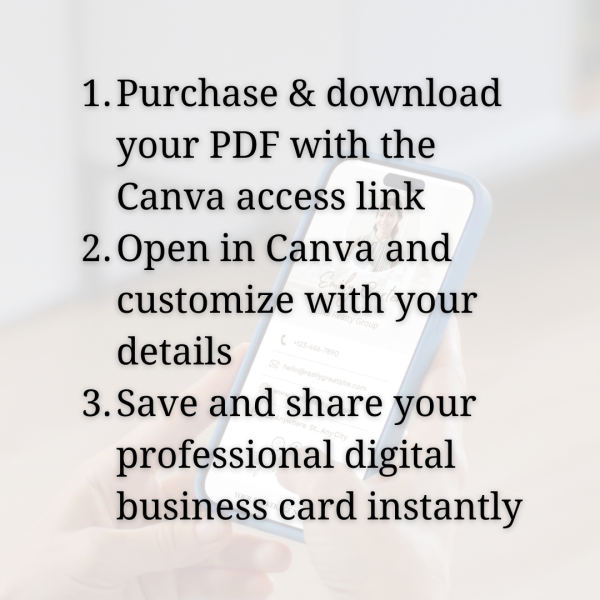 Digital Business Card Canva Template