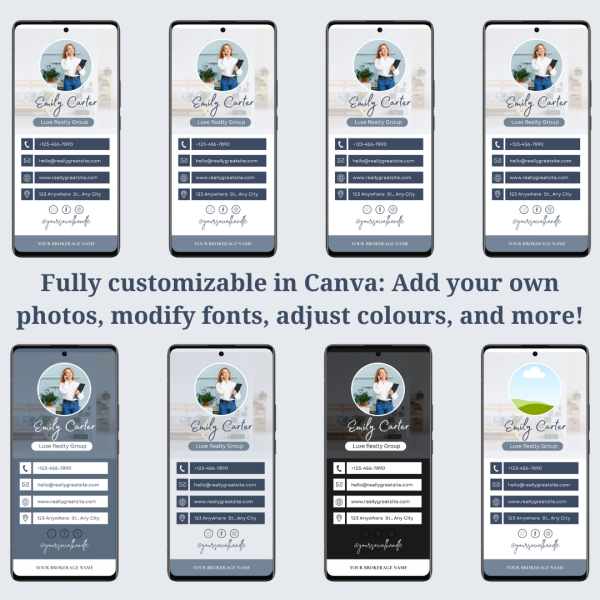 Digital Business Card Canva Template