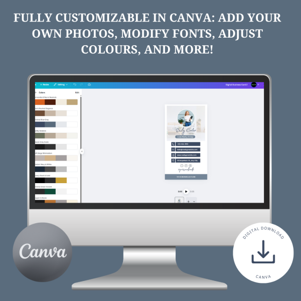 Digital Business Card Canva Template