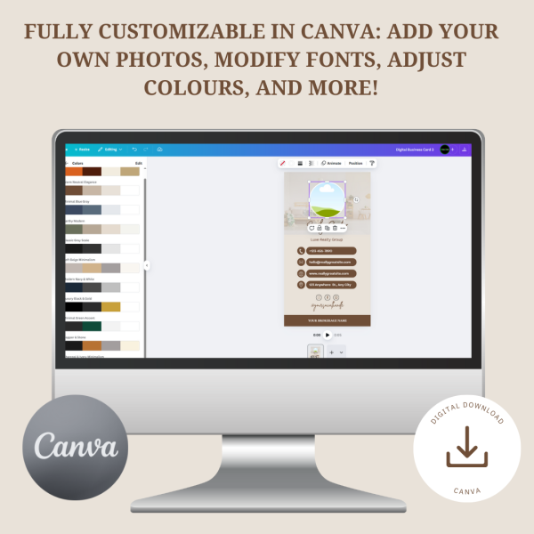 Digital Business Card Canva Template