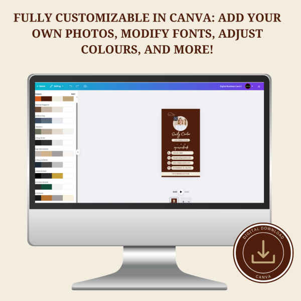 Digital Business Card Canva Template
