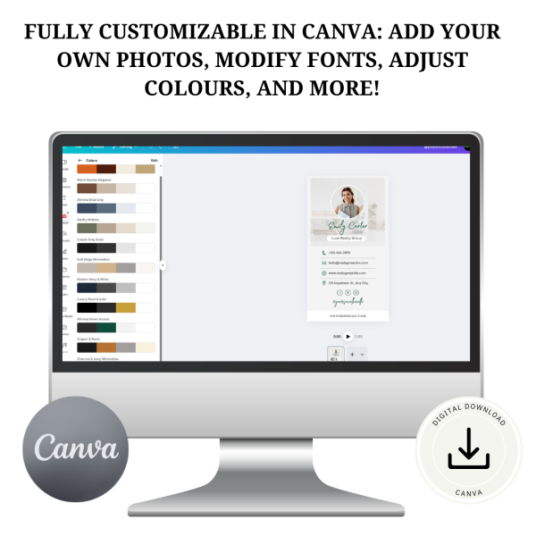 Digital Business Card Canva Template