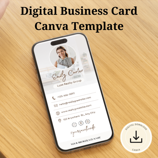 Digital Business Card Canva Template