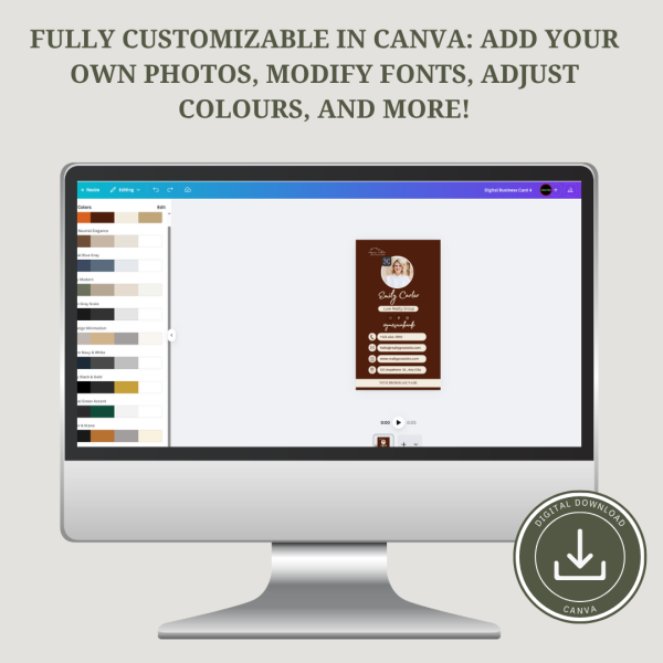 Digital Business Card Canva Template