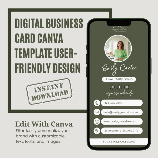 Digital Business Card Canva Template