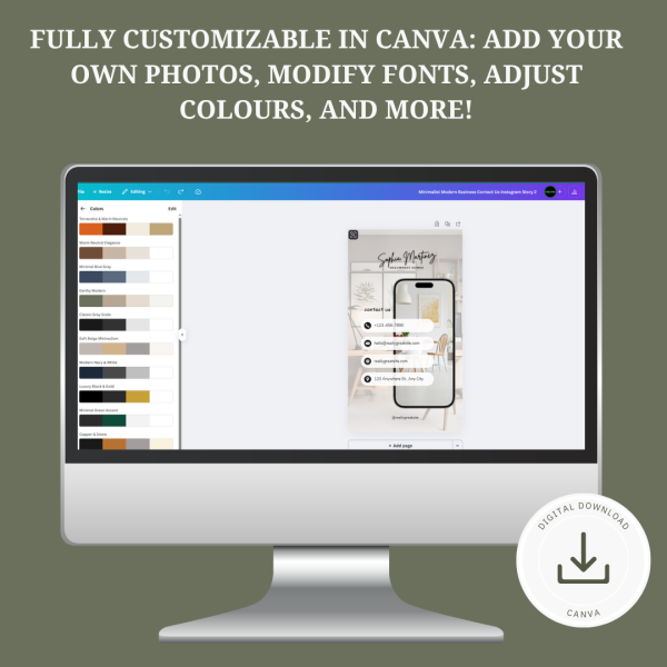 Minimalist Modern Business Contact Us Instagram Story