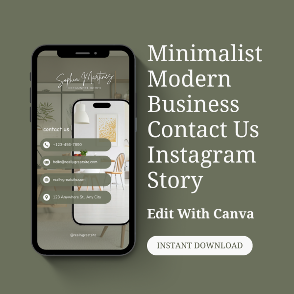 Minimalist Modern Business Contact Us Instagram Story