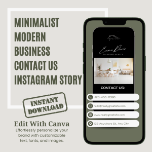 Minimalist Modern Business Contact Us Instagram Story