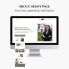 Modern Real Estate Agent Website Template – sleek, minimalist Canva design for realtors with homepage, listings, about, contact, and blog pages. Fully customizable and mobile-friendly layout.