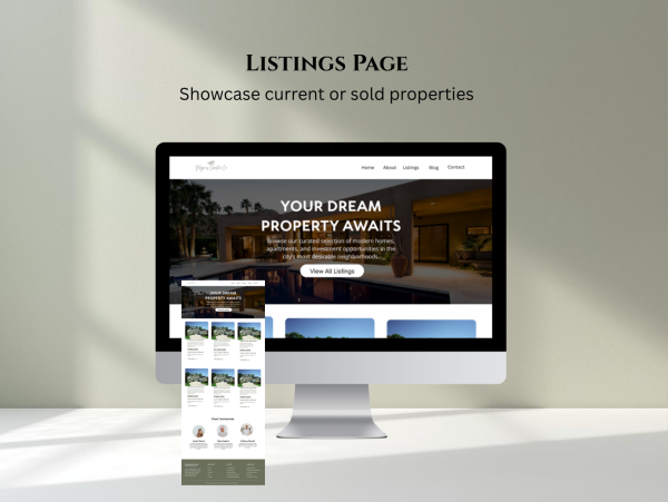 Modern Real Estate Agent Website Template