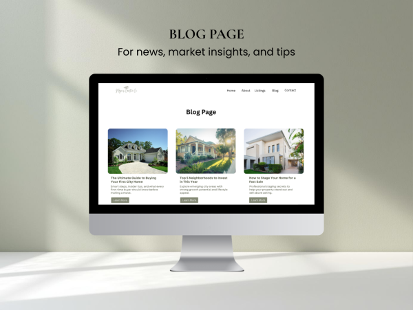 Modern Real Estate Agent Website Template